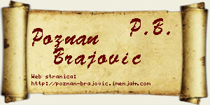 Poznan Brajović vizit kartica